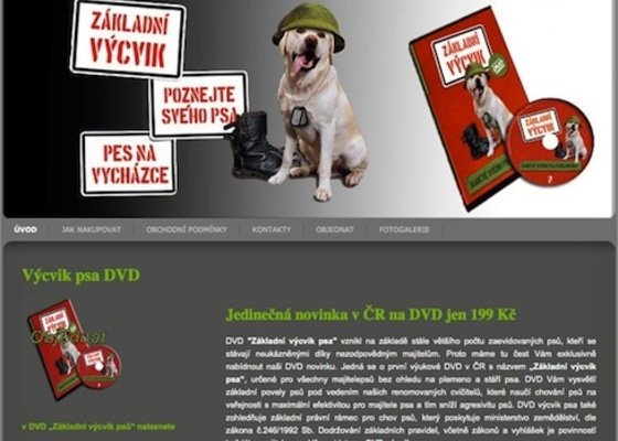 Tvorba webu dvd-vycvik-psa.cz