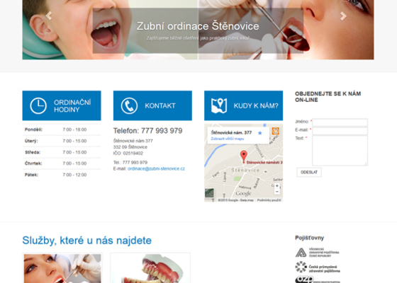 Tvorba webových stránek pro zubní centrum